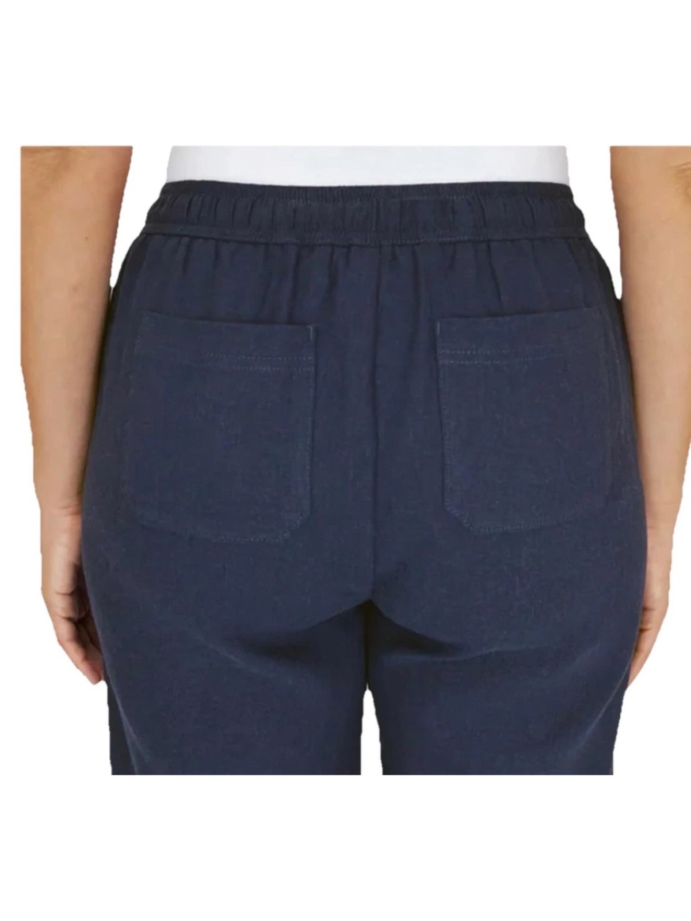 Briggs New York Navy Wide-Leg Drawstring Pants - Picture 4 of 10